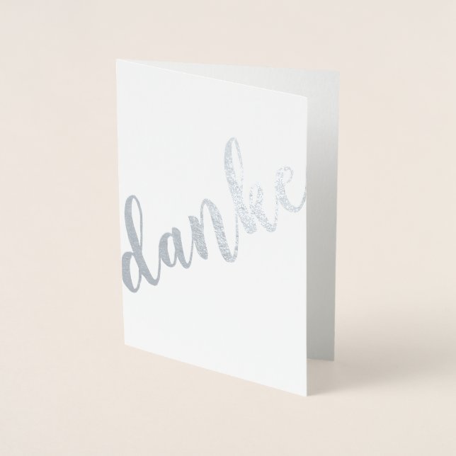 Danke German Tack Brushstroke Oversized Tilt Folierat Kort (Framsida)
