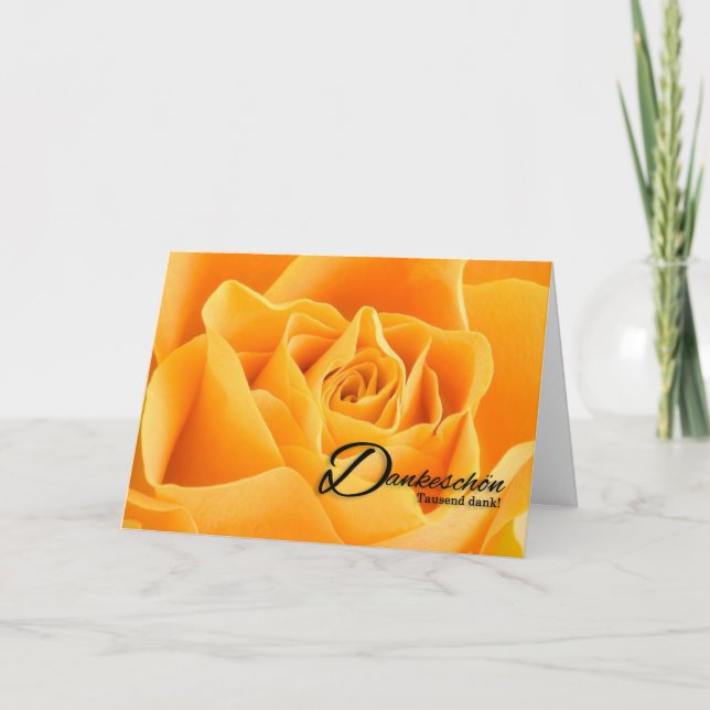 Danke Gul ros Blank German Tack Kort (Framsida)
