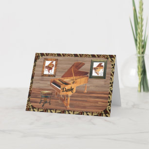 Danke mit Klavier Tack Kort