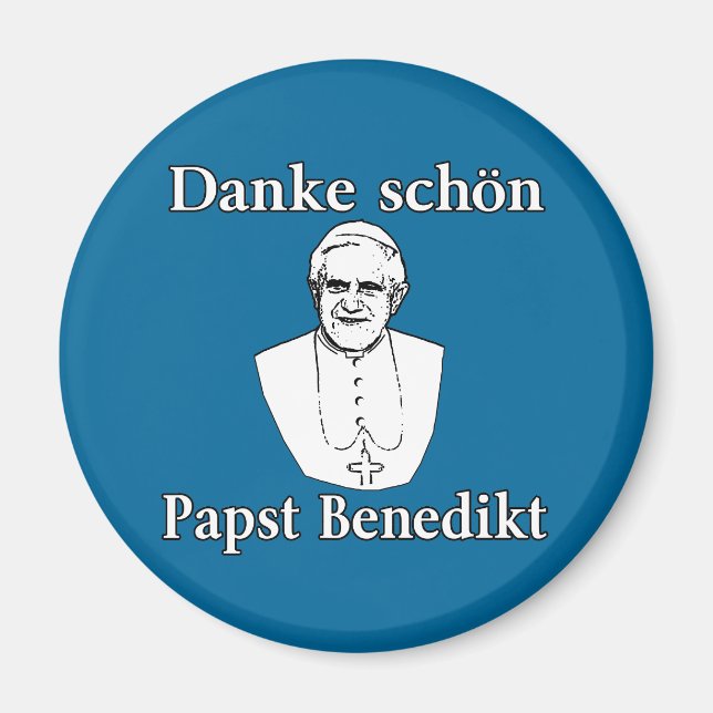 Danke Schon Pope Benedict Magnet (Framsidan)