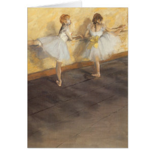 Dankers vid Pub vid Edgar Degas, Vintage Ballet Hälsningskort