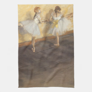 Dankers vid Pub vid Edgar Degas, Vintage Ballet Kökshandduk