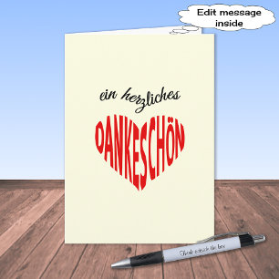 Dankeschon tackar dig det tyska språket tack kort