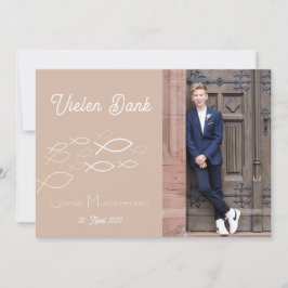 Dankeskarte Kommunion / Konfirmation Fischschwarm Inbjudningar