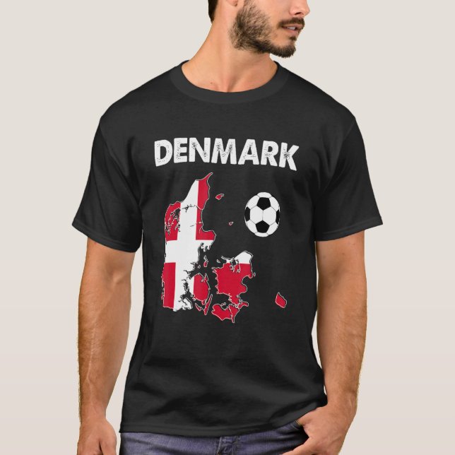 Danmark 2022 Dansk fotbollslag T Shirt (Framsida)