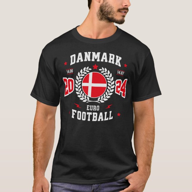Danmark 2024 Support T Shirt (Framsida)
