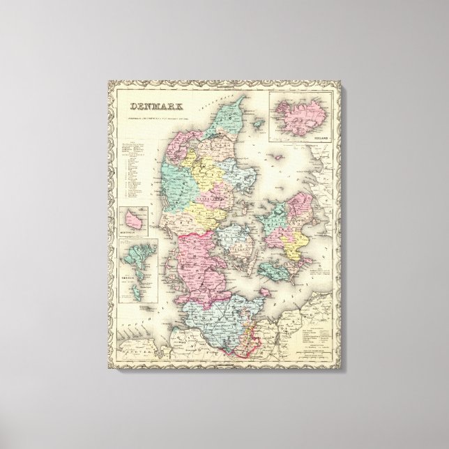 Danmark 3 canvastryck (Framsida)