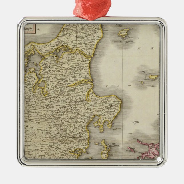 Danmark 3 julgransprydnad metall (Framsidan)