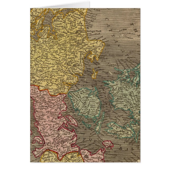 Danmark 4 hälsningskort (Framsidan)