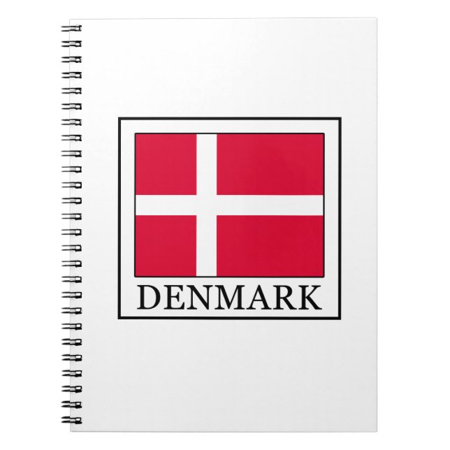 Danmark Anteckningsbok Med Spiral (Framsidan)