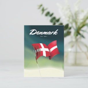 Danmark "Att åka skidor" Resaffisch