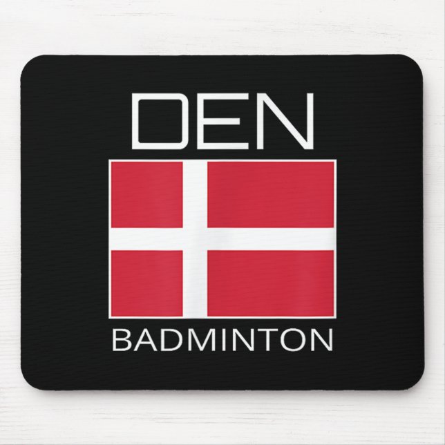 Danmark Badminton Team Dansk Idrottsman Den Flagga Musmatta (Framsidan)