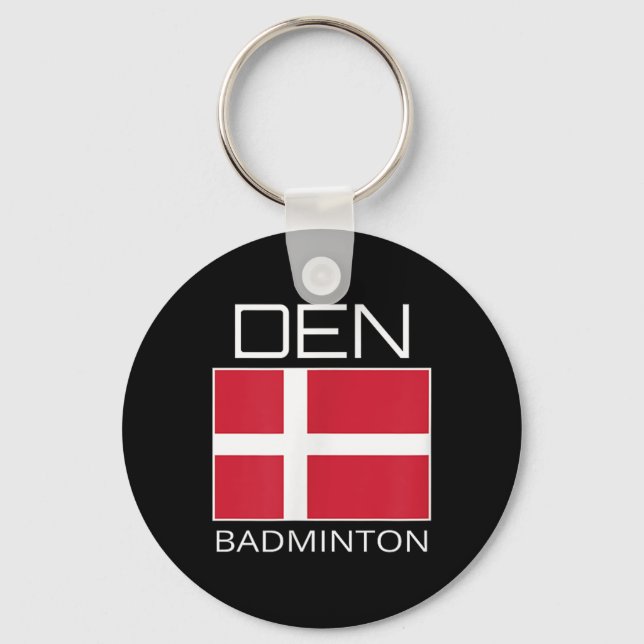 Danmark Badminton Team Dansk Idrottsman Den Flagga Nyckelring (Framsida)