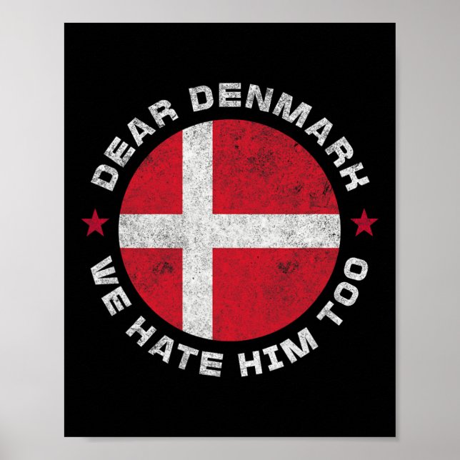 Danmark Bästa Grönland Vi hatar honom för Grönland Poster (Framsidan)
