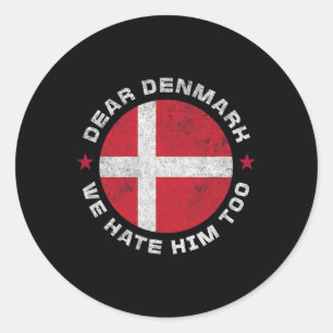 Danmark Bästa Grönland Vi hatar honom för Grönland Runt Klistermärke