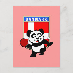 Danmark Bord Tennis Panda Vykort