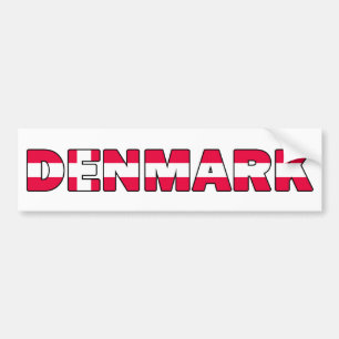 Danmark Bumper Sticker Bildekal