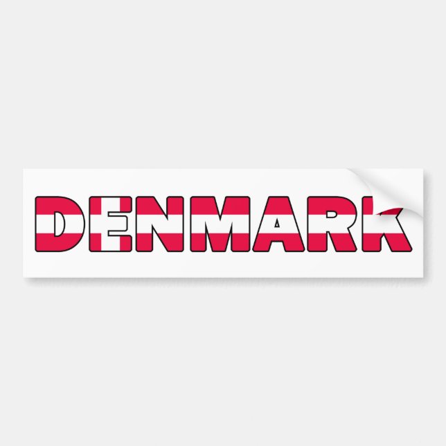 Danmark Bumper Sticker Bildekal (Framsidan)