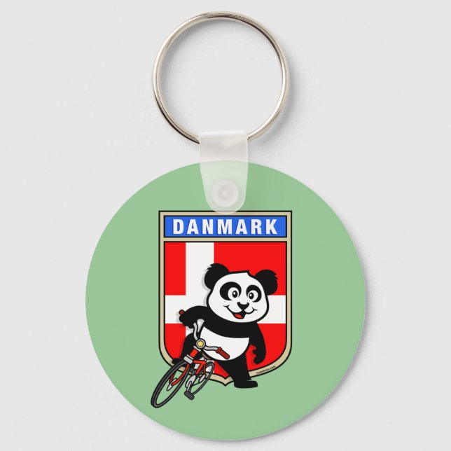 Danmark Cycling Panda Nyckelring (Framsida)
