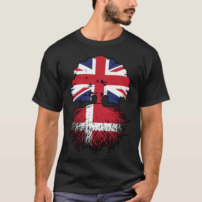 Danmark Danmark Danmark Storbritannien Storbritann T Shirt (Framsida)