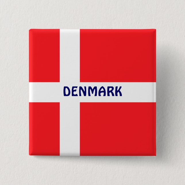 DANMARK: Danmarks flagga Knapp (Framsida)