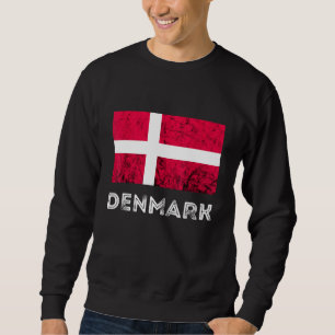 Danmark Dannebrog Danish Flagga Dansk Roots Danish Lång Ärmad Tröja