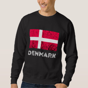 Danmark Dannebrog Danish Flagga Dansk Roots Danish Lång Ärmad Tröja
