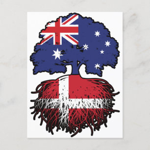 Danmark Dansk Australiensisk Australien Träd Rötte Vykort