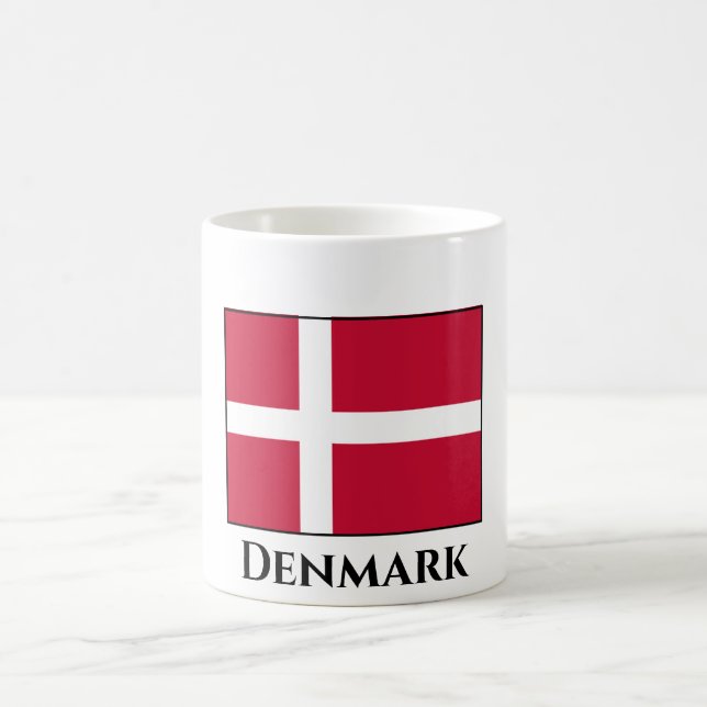Danmark (danska) Flagga Kaffemugg (Center)