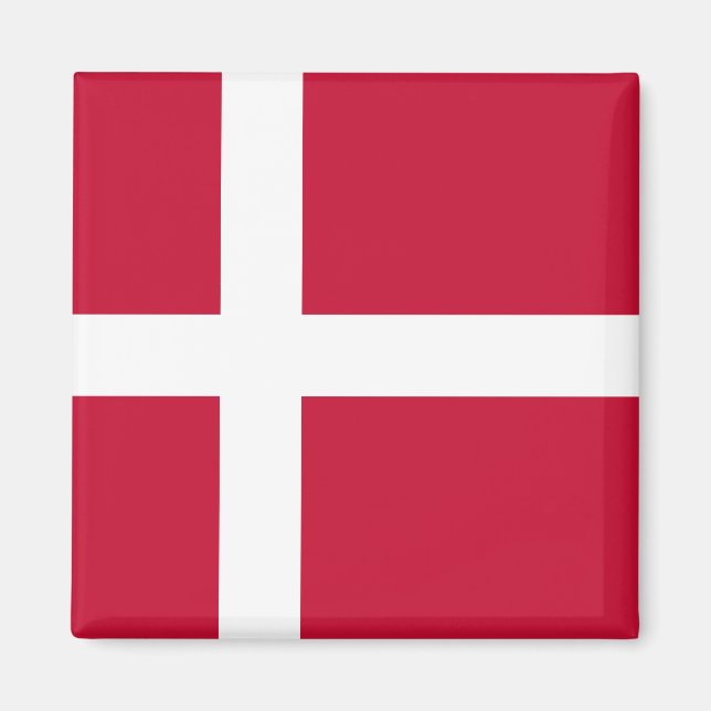 Danmark (danska) Flagga Magnet (Framsidan)