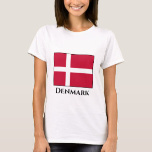 Danmark (danska) Flagga T Shirt