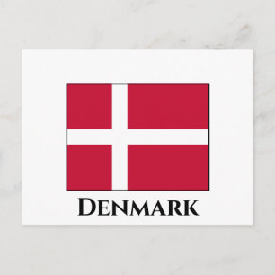 Danmark (danska) Flagga Vykort