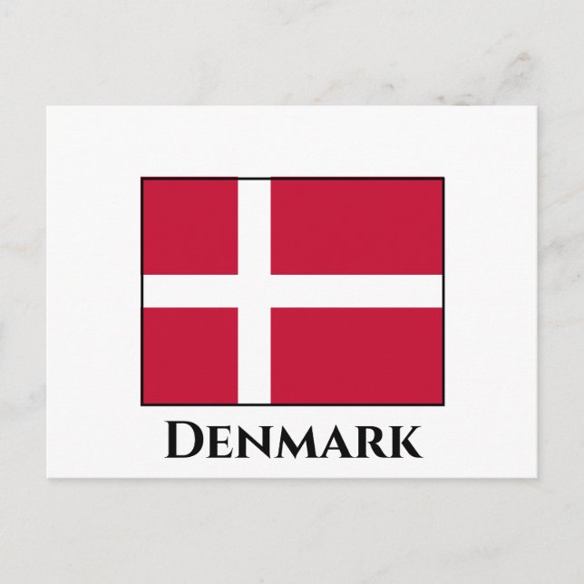 Danmark (danska) Flagga Vykort (Framsida)
