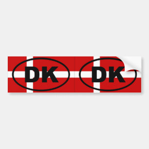 Danmark - DK - européoval Bildekal
