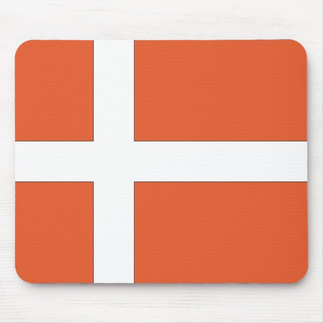 Danmark eller danska Flagga Musmatta (Framsidan)