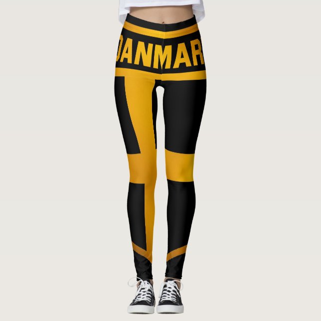 Danmark Emblem Leggings (Framsida)