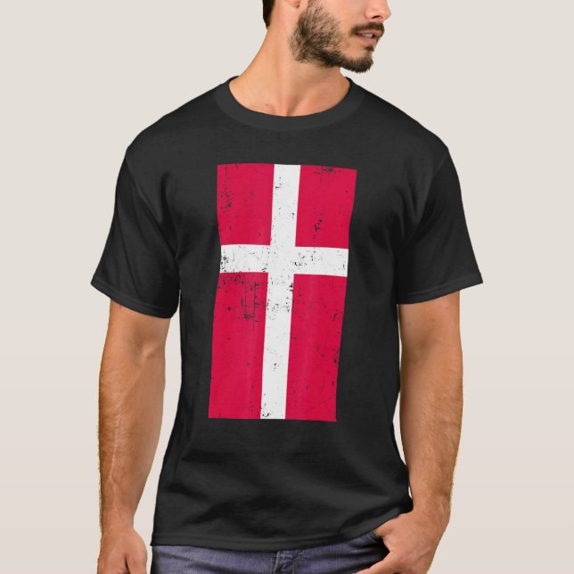Danmark Europe Skandanavia Köpenhamn Distress F T Shirt (Framsida)