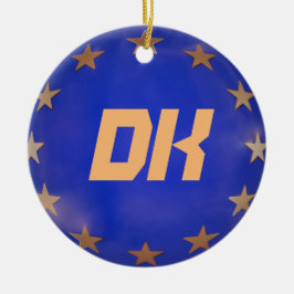 Danmark Europeiska unionens julprat Julgransprydnad Keramik