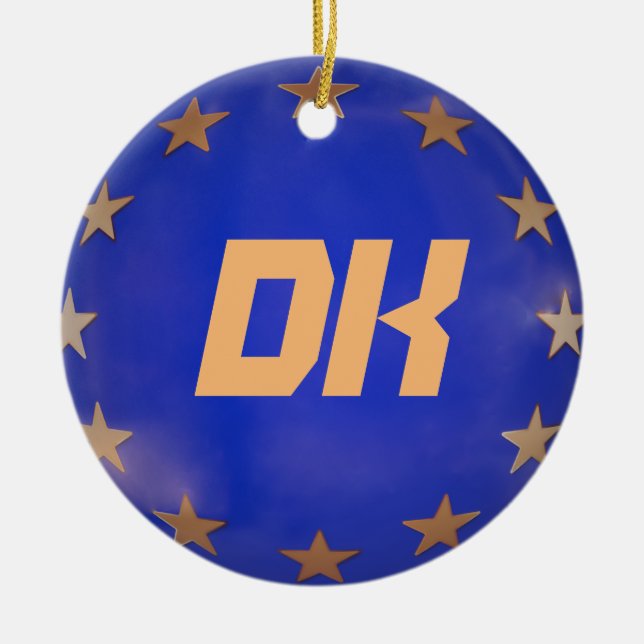 Danmark Europeiska unionens julprat Julgransprydnad Keramik (Framsidan)