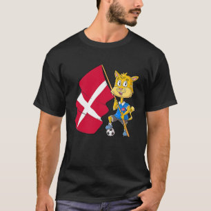 Danmark Fan Katt T Shirt