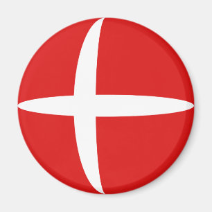Danmark Fisheye flaggamagnet Magnet