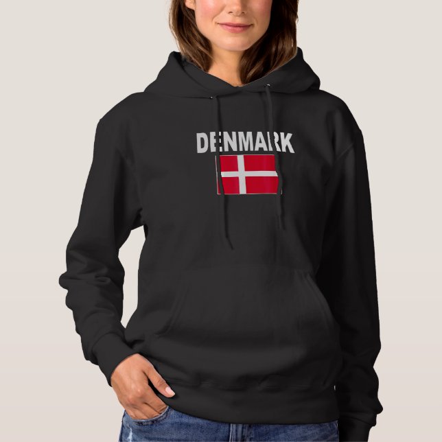 Danmark Flag Cool Danska Danmark Flaggor Män Kvinn T Shirt (Framsida)