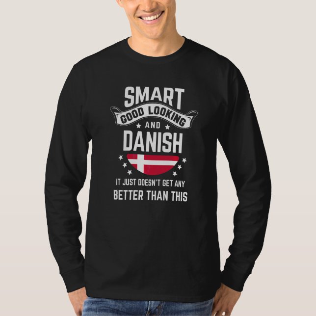 Danmark Flag Inhemsk Stolthet  Danmark Danska Rött T Shirt (Framsida)