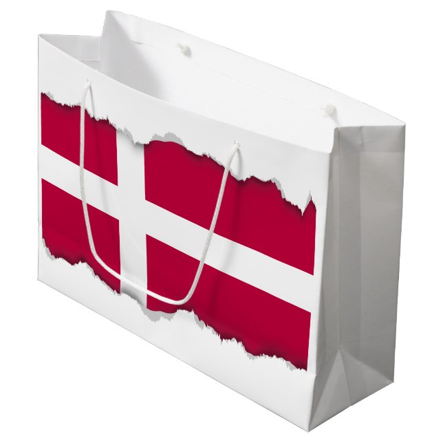 Danmark Flagga (Framsidan Vinklad)