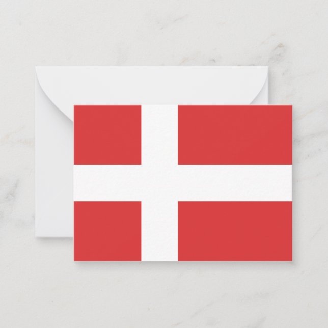Danmark flagga anteckningskort (Framsida)
