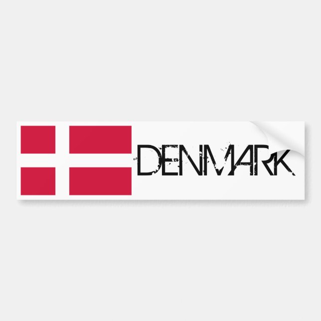 Danmark flagga bildekal (Framsidan)