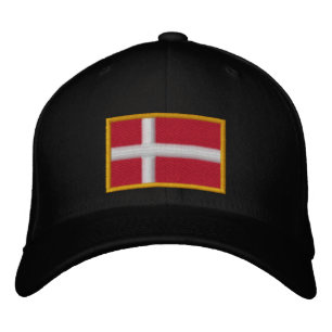 Danmark Flagga Broderad Keps