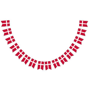 Danmark flagga buntbanderoll