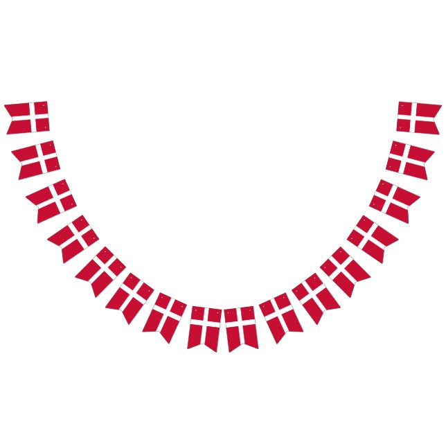 Danmark flagga buntbanderoll (Alla)