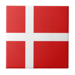 Danmark Flagga Ceramic Tile Kakelplatta